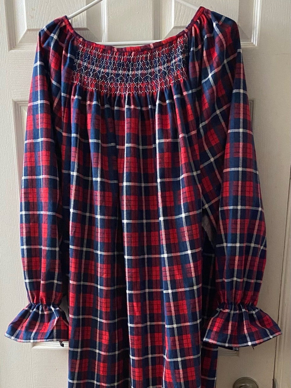 Smocked Flannel Nightgown